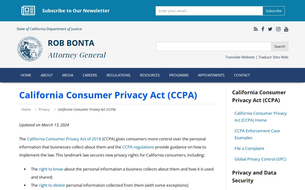 California consumer privacy rights guide relevant to Yucaipa neighbor data